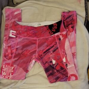 Women's Leggings Size Medium. Cancer Awareness
